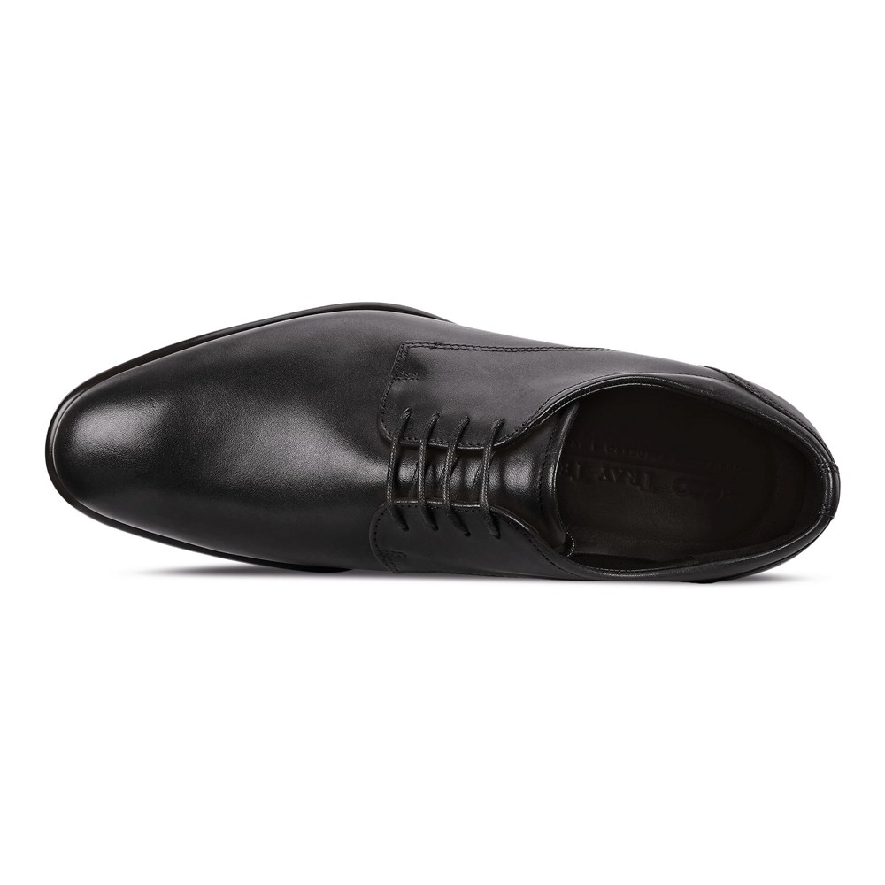 ECCO Mens Derby Shoe Black - Citytray Traditionals - CEV-548167